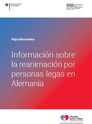 Hoja informativa "Información sobre la reanimación por personas legas en Alemania" (PDF)