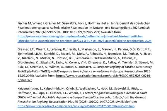 Ansicht einer Literaturliste Ansicht einer Literaturliste